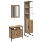 vidaXL Set di mobili da bagno in rovere a 3 pezzi