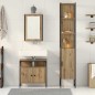 vidaXL Set di mobili da bagno in rovere a 3 pezzi