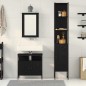 vidaXL Set di Mobili da Bagno in 3 Pezzi in Rovere Nero - Legno Ingegnerizzato