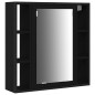 vidaXL Set di mobili per bagno a 3 pezzi in legno ingegnerizzato nero e quercia