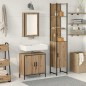 vidaXL Set di mobili da bagno 3 pezzi in rovere artigianale in legno ingegnerizzato