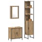 vidaXL Set di mobili da bagno 3 pezzi in rovere artigianale in legno ingegnerizzato