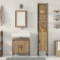 vidaXL Set di mobili da bagno 3 pezzi in rovere artigianale in legno ingegnerizzato