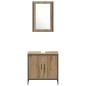 vidaXL Set di mobili da bagno 3 pezzi in rovere artigianale in legno ingegnerizzato
