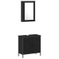 vidaXL Set di mobili da bagno 3 pezzi in legno ingegnerizzato color quercia nera