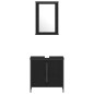 vidaXL Set di mobili da bagno 3 pezzi in legno ingegnerizzato color quercia nera