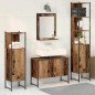 vidaXL Set di Mobili da Bagno 4 Pezzi Legno Invecchiato Legno Ingenerizzato vidaXL Set di Mobili da Bagno 4 Pezzi Legno Invecchiato Legno Ingenerizzato