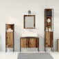vidaXL Set di Mobili da Bagno 4 Pezzi Legno Invecchiato Legno Ingenerizzato vidaXL Set di Mobili da Bagno 4 Pezzi Legno Invecchiato Legno Ingenerizzato