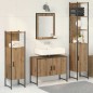 vidaXL Set di Mobili da Bagno 4 Pezzi Rovere Artigianale Legno Ingegnerizzato