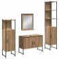 vidaXL Set di Mobili da Bagno 4 Pezzi Rovere Artigianale Legno Ingegnerizzato