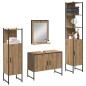 vidaXL Set di Mobili da Bagno 4 Pezzi Rovere Artigianale Legno Ingegnerizzato