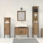 vidaXL Set di Mobili da Bagno 4 Pezzi Rovere Artigianale Legno Ingegnerizzato