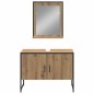vidaXL Set di Mobili da Bagno 4 Pezzi Rovere Artigianale Legno Ingegnerizzato