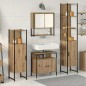 vidaXL Set di mobili da bagno in 4 pezzi in rovere.