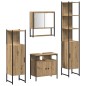 vidaXL Set di mobili da bagno in 4 pezzi in rovere.