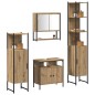 vidaXL Set di mobili da bagno in 4 pezzi in rovere.