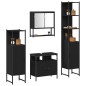 vidaXL Set mobili bagno 4 pezzi - Rovere nero