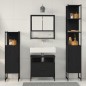 vidaXL Set mobili bagno 4 pezzi - Rovere nero