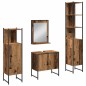 vidaXL Set di mobili da bagno 4 pezzi Legno invecchiato Legno ingegnerizzato vidaXL Set di mobili da bagno 4 pezzi Legno invecchiato Legno ingegnerizzato