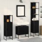 vidaXL Set di mobili per bagno 4 pezzi rovere nero - Legno ingegnerizzato vidaXL Set di mobili per bagno 4 pezzi rovere nero - Legno ingegnerizzato