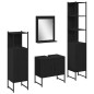vidaXL Set di mobili per bagno 4 pezzi rovere nero - Legno ingegnerizzato vidaXL Set di mobili per bagno 4 pezzi rovere nero - Legno ingegnerizzato