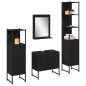 vidaXL Set di mobili per bagno 4 pezzi rovere nero - Legno ingegnerizzato vidaXL Set di mobili per bagno 4 pezzi rovere nero - Legno ingegnerizzato
