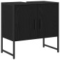 vidaXL Set di mobili per bagno 4 pezzi rovere nero - Legno ingegnerizzato vidaXL Set di mobili per bagno 4 pezzi rovere nero - Legno ingegnerizzato