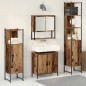 vidaXL Set di Mobili da Bagno a 4 Pezzi in Legno Invecchiato vidaXL Set di Mobili da Bagno a 4 Pezzi in Legno Invecchiato