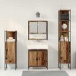 vidaXL Set di Mobili da Bagno a 4 Pezzi in Legno Invecchiato vidaXL Set di Mobili da Bagno a 4 Pezzi in Legno Invecchiato