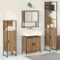 vidaXL Set mobili bagno 4 pezzi in rovere artigianale in legno ingegnerizzato