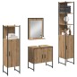 vidaXL Set mobili bagno 4 pezzi in rovere artigianale in legno ingegnerizzato