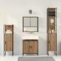 vidaXL Set mobili bagno 4 pezzi in rovere artigianale in legno ingegnerizzato