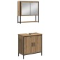 vidaXL Set mobili bagno 4 pezzi in rovere artigianale in legno ingegnerizzato