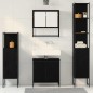 vidaXL Set Mobili Bagno 4 Pezzi Quercia Nera Legno Ingegnerizzato