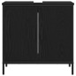 vidaXL Set Mobili Bagno 4 Pezzi Quercia Nera Legno Ingegnerizzato