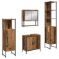 vidaXL Set di mobili da bagno 4 pezzi - Legno vecchio - Legno ingegnerizzato