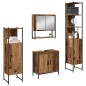 vidaXL Set di mobili da bagno 4 pezzi - Legno vecchio - Legno ingegnerizzato