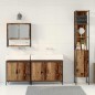 vidaXL Set di mobili da bagno 4 pezzi - Legno vecchio - Legno ingegnerizzato