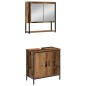 vidaXL Set di mobili da bagno 4 pezzi - Legno vecchio - Legno ingegnerizzato