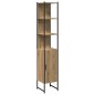 vidaXL Set di mobili da bagno in rovere artigianale, 4 pezzi