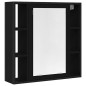 vidaXL Set di mobili da bagno in 4 pezzi in legno rovere nero