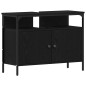 vidaXL Set di mobili da bagno in 4 pezzi in legno rovere nero