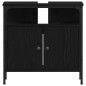 vidaXL Set di mobili da bagno in 4 pezzi in legno rovere nero