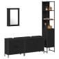 vidaXL Set di mobili da bagno 4 pezzi in legno ingegnerizzato rovere nero vidaXL Set di mobili da bagno 4 pezzi in legno ingegnerizzato rovere nero