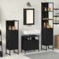 vidaXL Set di mobili da bagno in 4 pezzi in legno ingegnerizzato di rovere nero