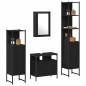 vidaXL Set di mobili da bagno in 4 pezzi in legno ingegnerizzato di rovere nero