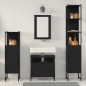 vidaXL Set di mobili da bagno in 4 pezzi in legno ingegnerizzato di rovere nero