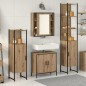 vidaXL Set di Mobili da Bagno in 4 Pezzi in Quercia Artigianale