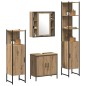 vidaXL Set di Mobili da Bagno in 4 Pezzi in Quercia Artigianale