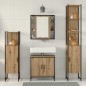 vidaXL Set di Mobili da Bagno in 4 Pezzi in Quercia Artigianale